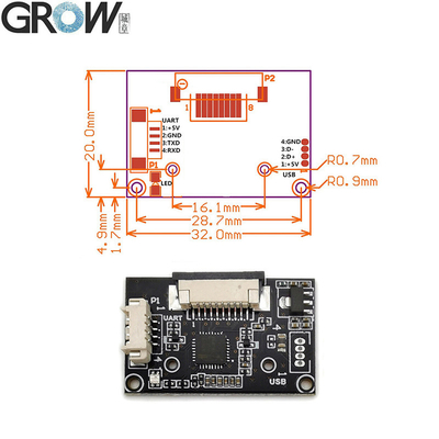 GROW R306/R306S Biometric USB UART Capacitive FPC1011F3 Fingerprint Module Scanner Sensor For Windows Android