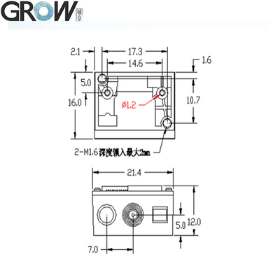 Grow GM69-S 1280*800CMOS High Density 1d 2D USB Uart Barcode Scanner