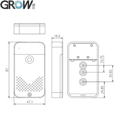 Grow K236-A+R502-AW DC6V 4*AAA Fingerprint Control Board with Battery Case