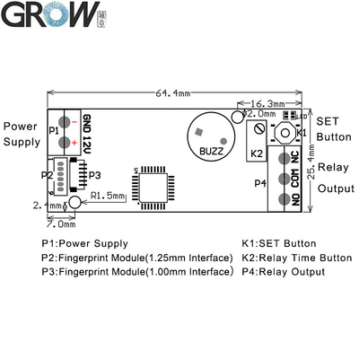 Round Convenient Biometric Sensor Module Fingerprint Scanner Module