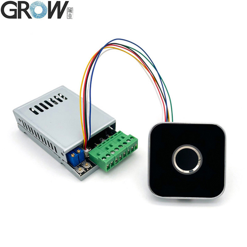 GROW K220+R502-AW Two Relay DC10-24V Output With Administrator/User Fingerprint Access Control Board 0.5s-60s Self-locking