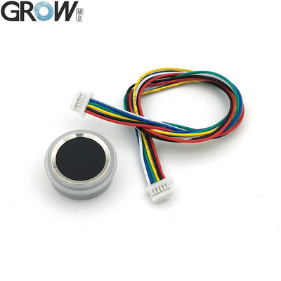 Mô-đun vân tay tròn điện dung R502-F IP65 chống nước DC3.3V RGB LED nhỏ đường kính 21.5mm SH1.0-6pin